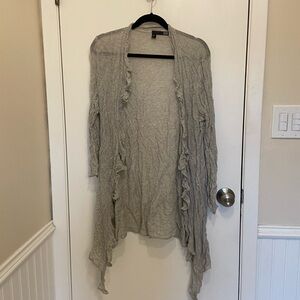 Eileen Fisher light weight cover silk cotton cashmere metallic